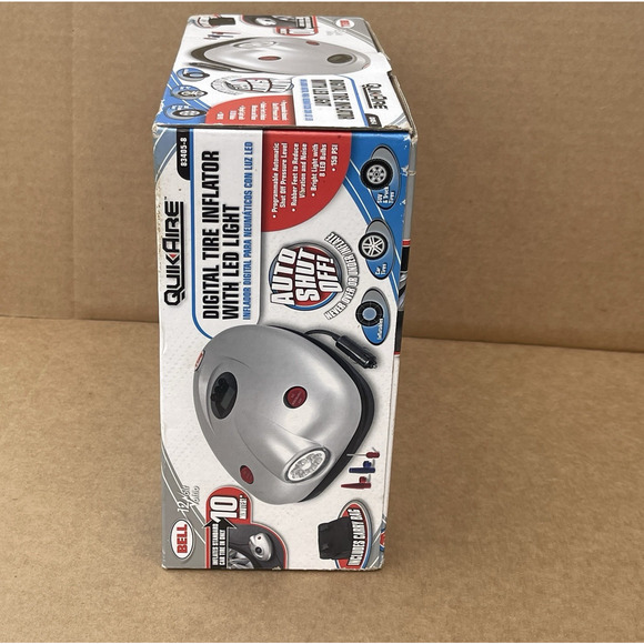 Bell Quik Aire Digital Tire Inflator with LED Light 83405-8 12 Volt 150 PSI New - Picture 3 of 11